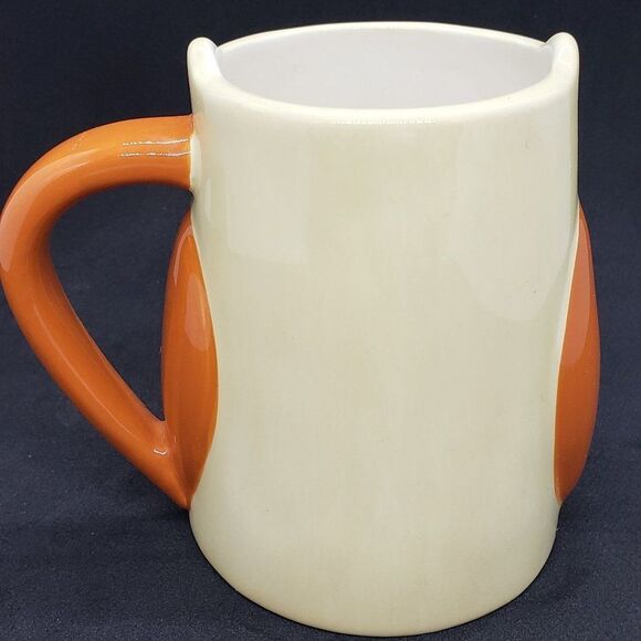Owl Shaped Ceramic Mug-Green & Orange by TAG 12oz - Picture 3 of 8